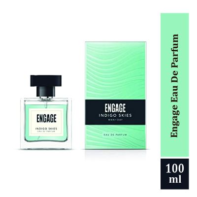 Engage Indigo Skies Perfume for Men, Long Lasting, Fresh and Earthy, Ideal for Everyday Use, Perfect Gift for Men, Tester Free