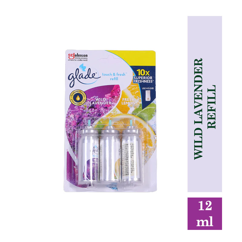 Other Brands, Glade Touch 'n' Fresh Wild Lavender Refill (12 ml) Pack of 3