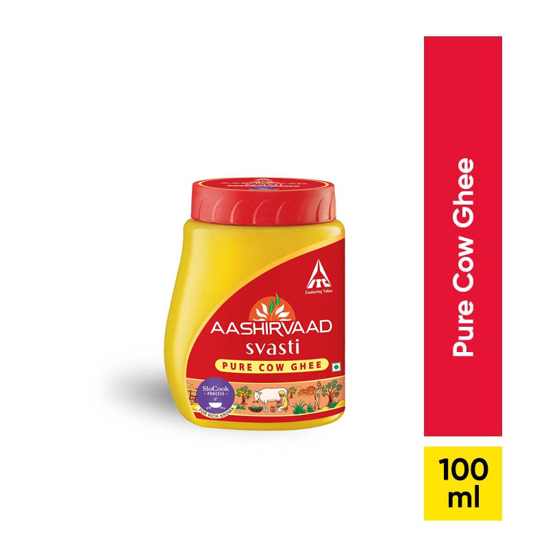 ITC, Aashirvaad Svasti Pure Cow Ghee - Pet Bottle - 100ml