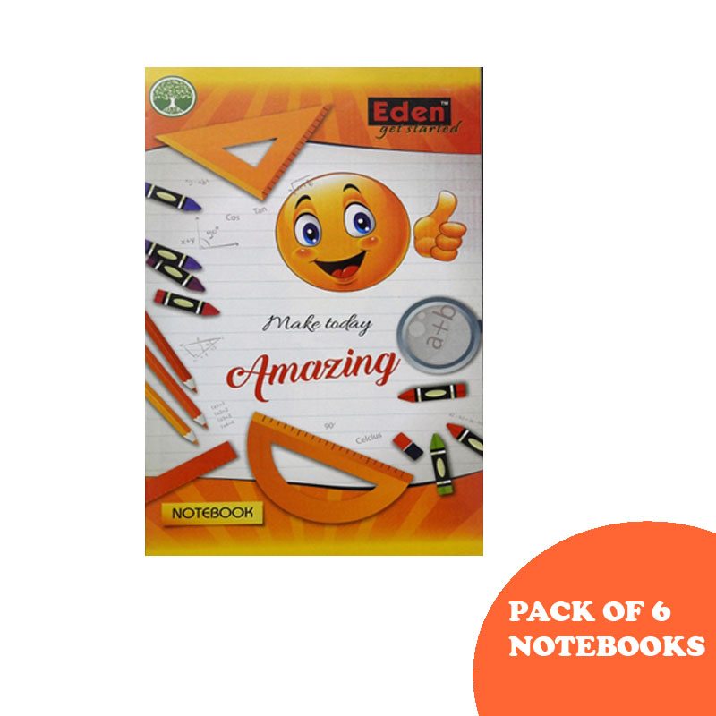 Eden, Mini Long, Ruled, Single Line, 120 Pages, Pack of 6 - Eden Notebook